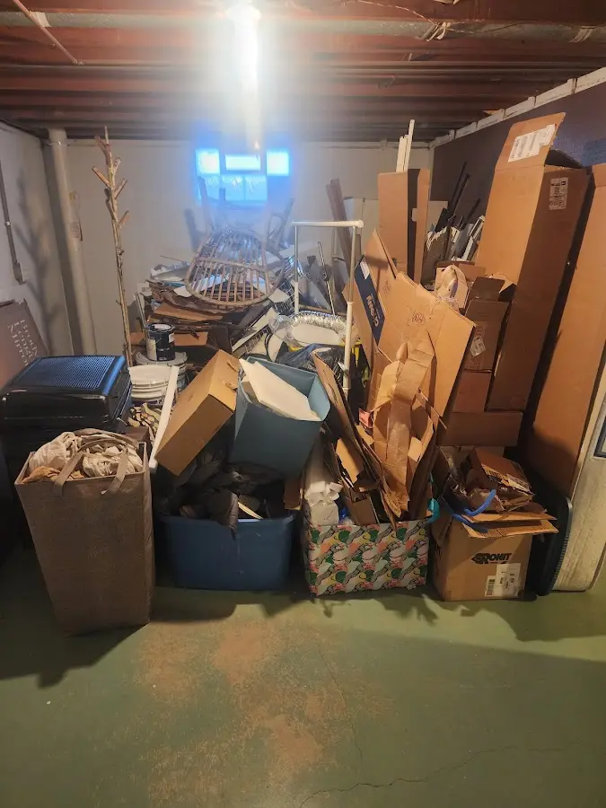 Roll-off dumpster container at job site for Concrete Dumpster Rental in Edgecliff Village